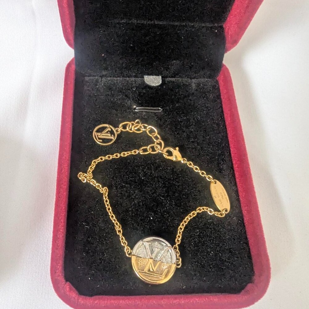 Louis Vuitton Silver/Gold LV Bracelet